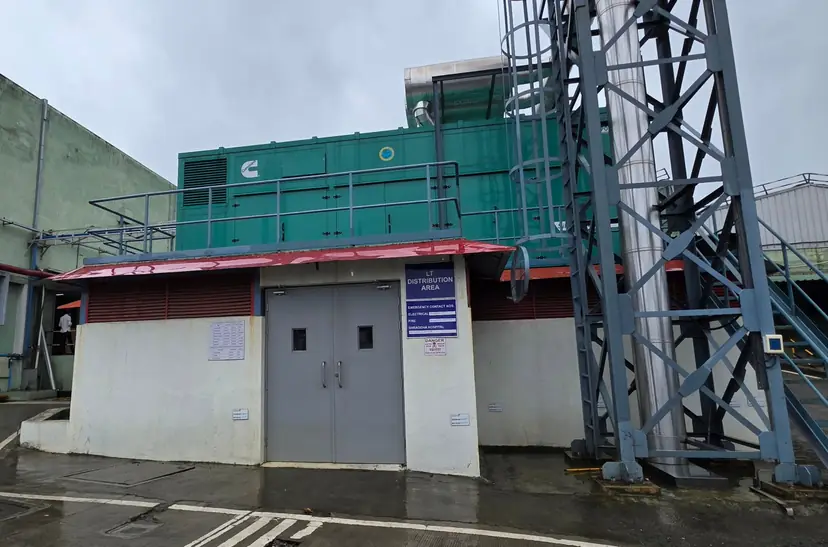 Civil plinth and structural steelwork built for a rooftop generator and power distribution block